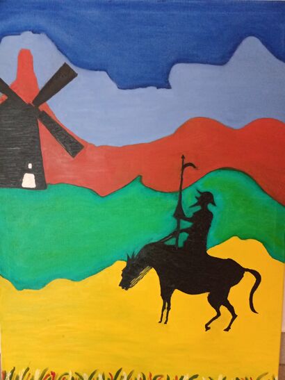 Don Quichotte  - A Paint Artwork by Abdelghani  Karboua 