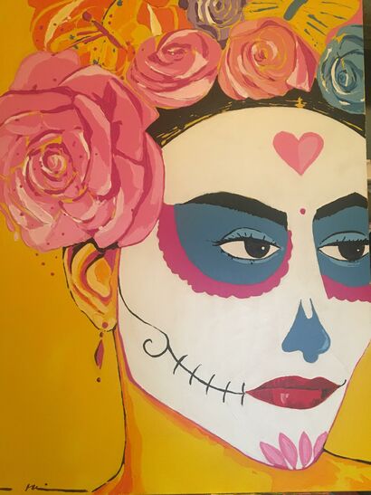 La Catrina: Dia de Muertos  - a Paint Artowrk by Rita Hisar