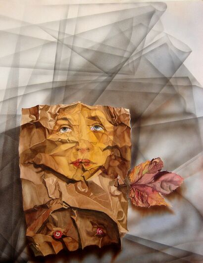 Forgotten Woman - A Paint Artwork by RATEB SHABAN