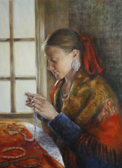 Woman Peasant  - a Paint Artowrk by OLGA