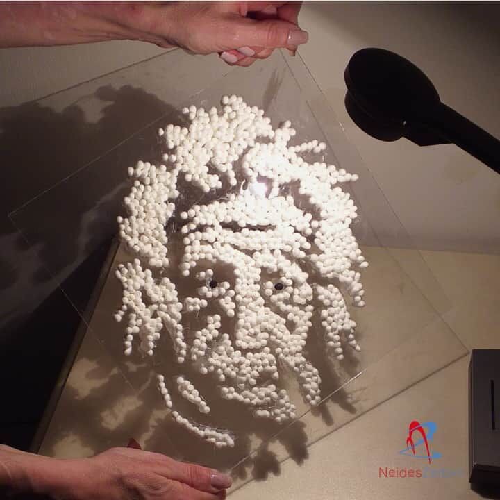cotton buds relativity - a Sculpture & Installation by Neides