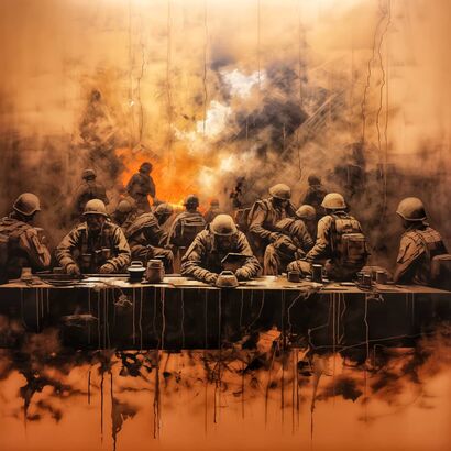 Beneath the Blaze - A Paint Artwork by Mina Aalipour 