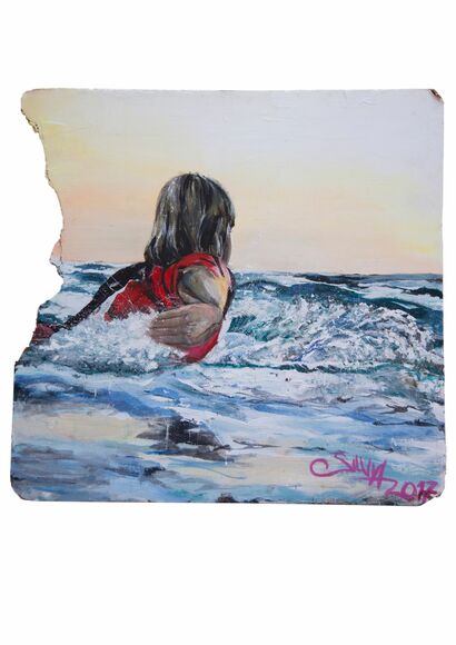 Red Surfer - A Paint Artwork by Silviaely