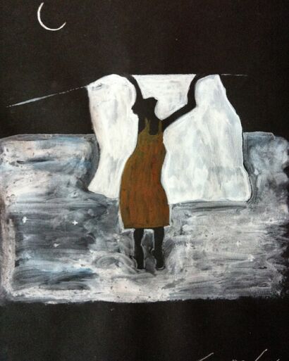 Baño de luna - a Paint Artowrk by Laura Loyola