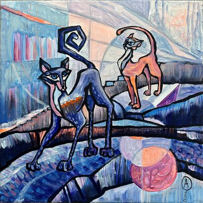 Cat‘s love - a Paint Artowrk by Olena Ronzhes