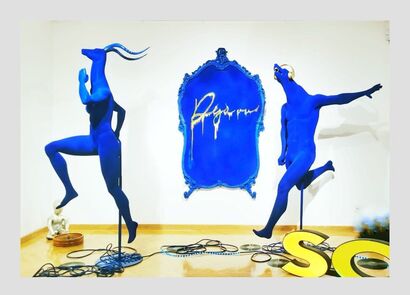 Dance of Wolf and Gazelle - a Sculpture & Installation Artowrk by Birgit Mörtl