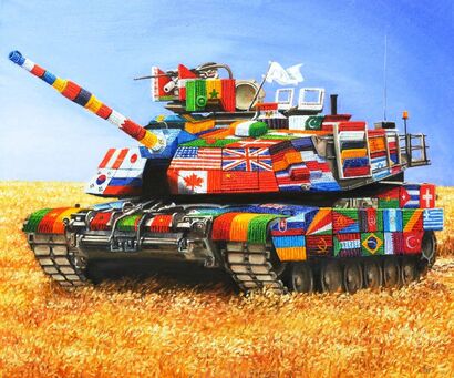 Tank - A Paint Artwork by Vera Cauwenberghs