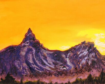 Rocky Mountain Glow - A Paint Artwork by eleanor guerrero
