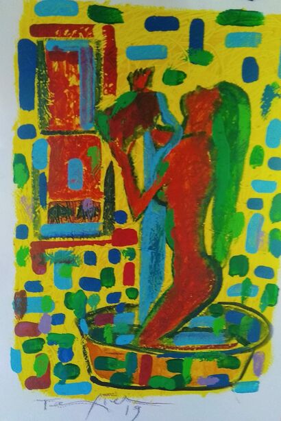 nude girl - a Paint Artowrk by alberto texier