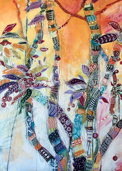 Nespolo, Medlar tree - a Paint Artowrk by Biancodizinco art