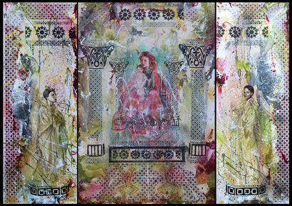 Iconoclasm (triptych) - a Paint Artowrk by Griselle  Morales 