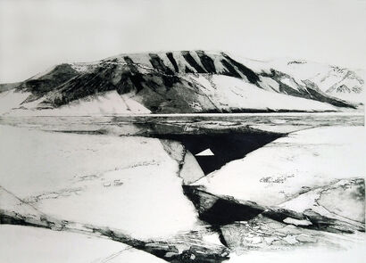 Spitsbergen III - A Paint Artwork by Alina Jackiewicz-Kaczmarek
