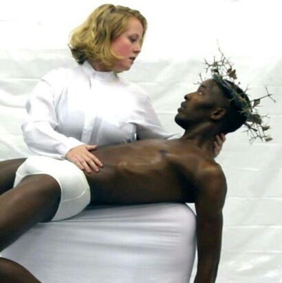 TENSIONS: BLACK JESUS AND HIS MOTHER MARY - a Performance Artowrk by Ozis