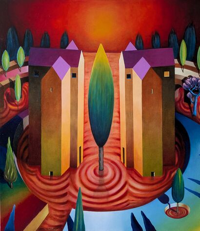 il mistero dei cipressi albini - a Paint Artowrk by Ezio Fantin