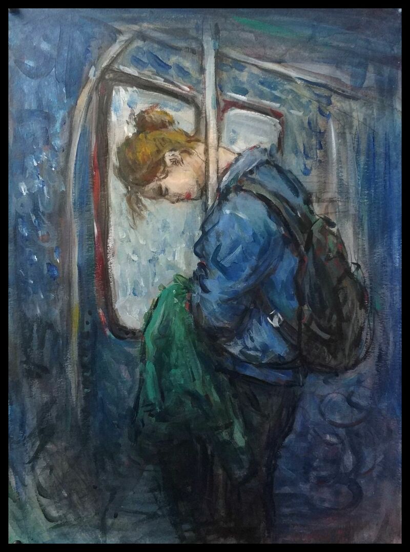 Urban life——People in the metro NO.2 - a Paint by 泽明 孙