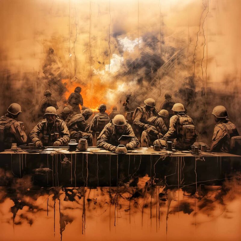 Beneath the Blaze - a Paint by Mina Aalipour 
