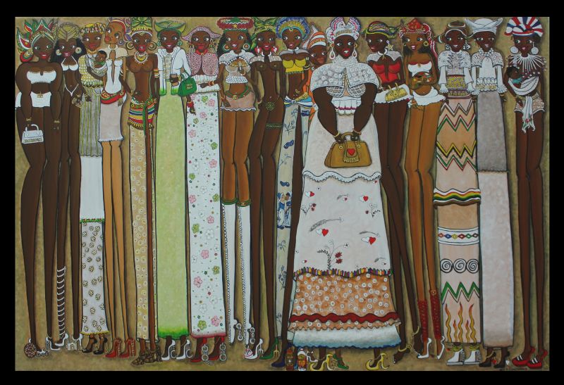 Barcode: Agnisa Talks - Hidden story in the headscarf  (Piezography)- 2025 1/5  - a Paintings by Mala Ramcharan