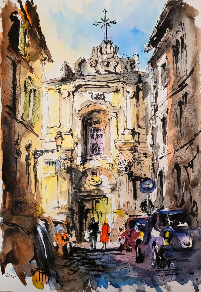 Vicolo di Mazzamurelli, Trastevere, Roma - a Paint by GIOEGIO
