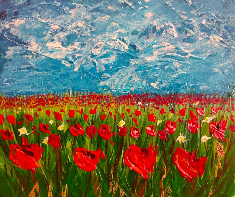 Campo di papaveri - a Paintings by Antonio Simone