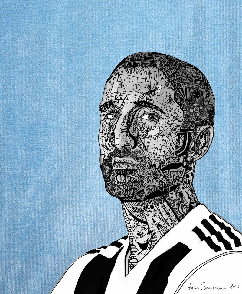 Azzurro. La vita di Giorgio Chiellini - a Digital Graphics and Cartoon by Anna  Samsonova