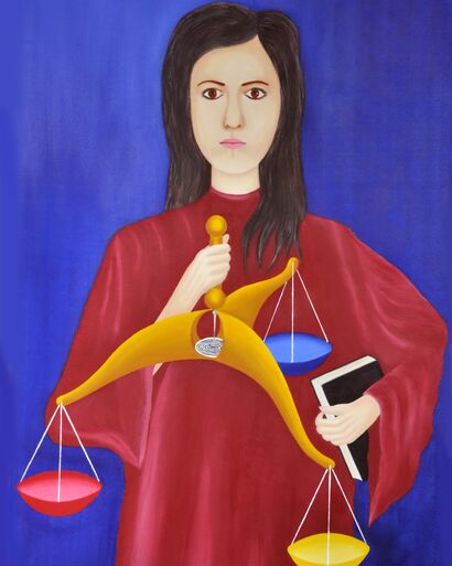 Three dimensional justice  - a Paint Artowrk by Khosrow  Mokori 