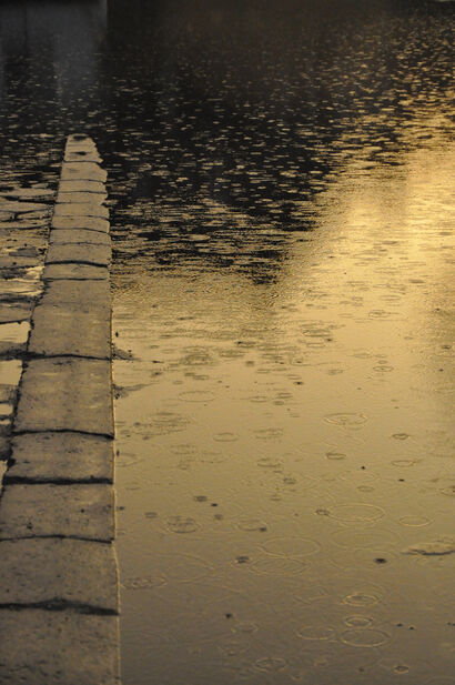 Jetty in the Rain - A Photographic Art Artwork by Joanna Łapińska