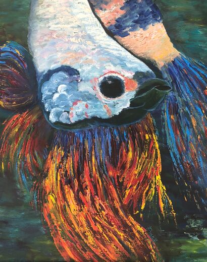 Abstraction Fish - A Paint Artwork by larisa ponomareva