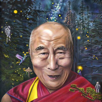 His Holiness, the 14th Dalai Lama - a Paint Artowrk by James Frost