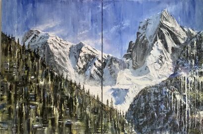 Neve ghiaccio e granito  - A Paint Artwork by Gianfranco Combi