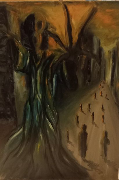 L'urlo di wuhan - a Paint Artwork by abramelin_art