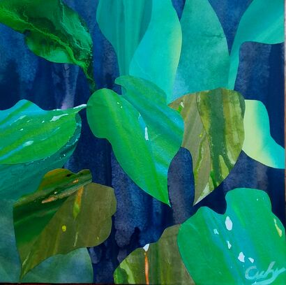 Hosta Leaves - A Paint Artwork by none