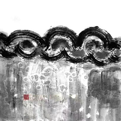 Chinese Old Style Wall - A Paint Artwork by Lijun Zhang