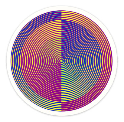 Chromatic circular rhythm concentric series 1:8 - a Art Design Artowrk by almenardiaz