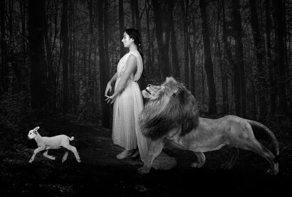 Circe Holds Power over the Nemean Lion - a Photographic Art Artowrk by Paal Anand