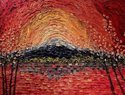 'Fuji in Bloom', Collection 'New Horizons' by Dr. Halyna Vakulenko