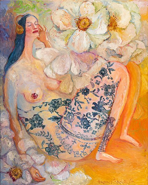 Listening to winter - a Paintings by Hanna Karaleva