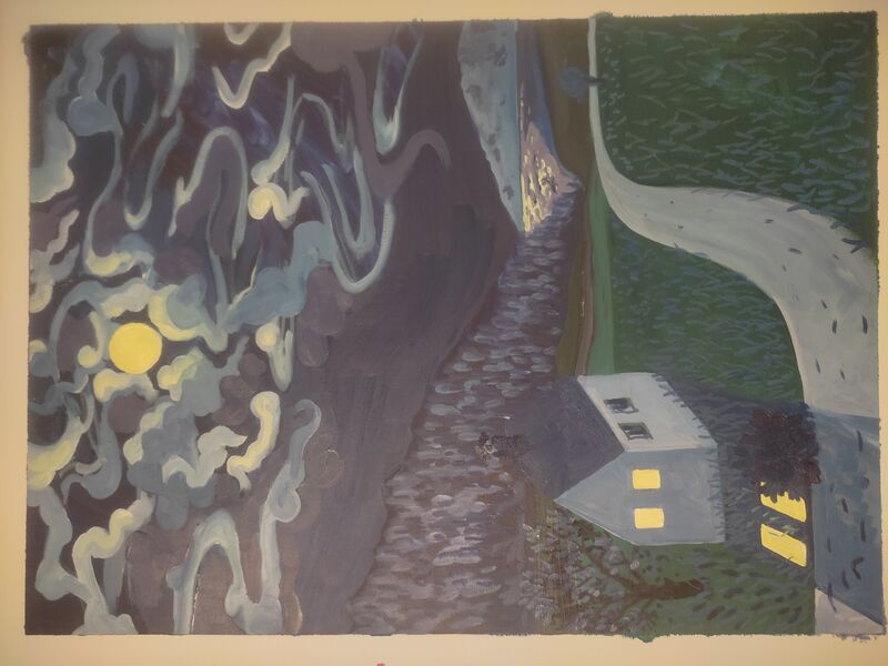 A night in itteroy  - a Paintings by François Kobtane