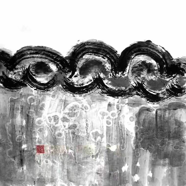 Chinese Old Style Wall - a Paint by Lijun Zhang