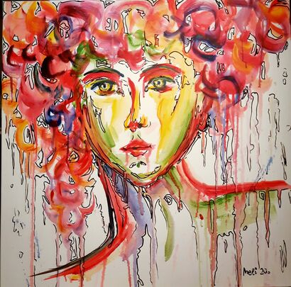 Die rote Dame - a Paint Artowrk by Meli