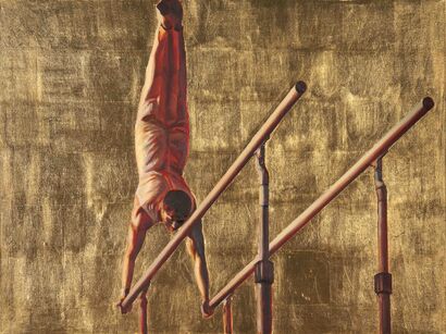 Golden gymnast - a Paint Artowrk by Anastasia Markovskaya