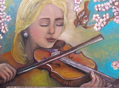 La chiave dell'ascolto  - a Paintings Artwork by Lidia Spadetto 