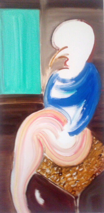 Donna Uccello (Attesa) - a Paint Artowrk by Virginia Vicario