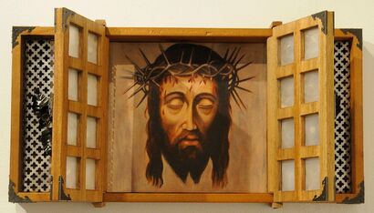 Vultum Sanctum Jesu (Holy Face of Jesus) - a Paint Artowrk by Michael JM Munoz