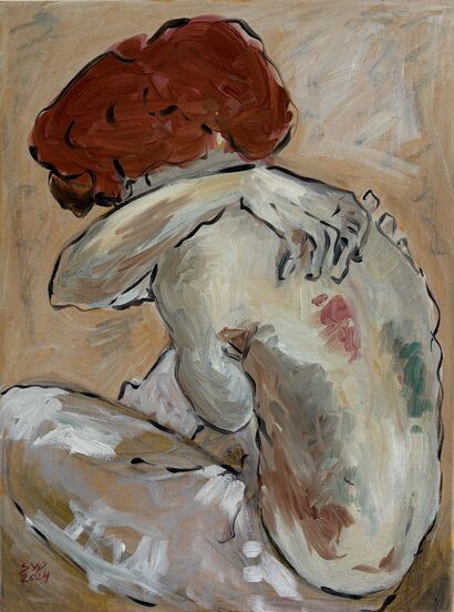 In the Act of Undressing – Le rouquin qui se gratte - a Paint Artowrk by svd
