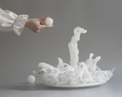 Endless Cycle-White Jade - A Sculpture & Installation Artwork by Jiacheng Wang