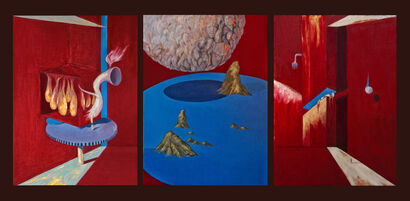 A atriptych about The 0 Day (no.1) - a Paint Artowrk by Hongsheng