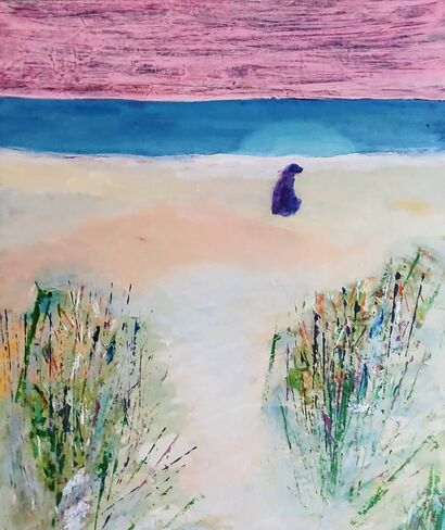 Solitary Beach - a Paint Artowrk by Ursula Sandys