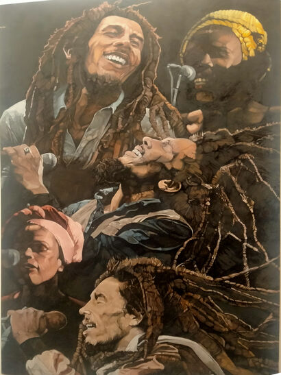 Trilogia di Bob Marley - a Paint Artowrk by Antonio  Battaglia 