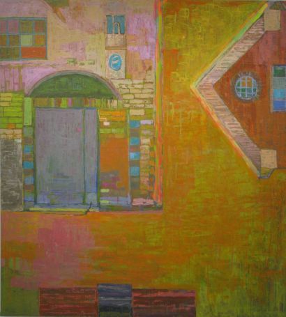 Höyry- Steam House - a Paint Artowrk by MarjaLeena Pohjola-Valkola