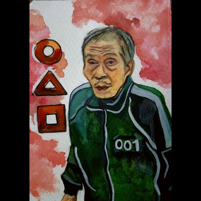 Old man sqid game - A Paint Artwork by Ishita Agarwal